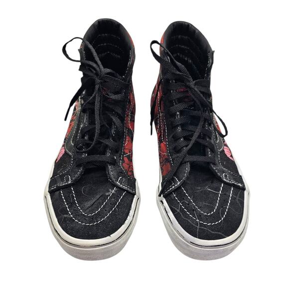 Vans Black & Red Stranger Things Friends Don't Lie Demogorgon Sk-8 Hi Sneakers - Picture 6 of 10